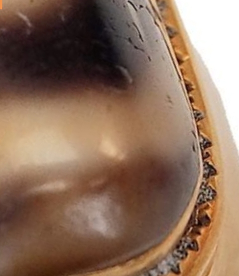 古玩玉器新工藝天珠鑲嵌戒指真品鑒賞圖