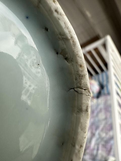 古玩陶瓷明崇禎 青花攜琴訪友膽瓶真品鑒賞圖