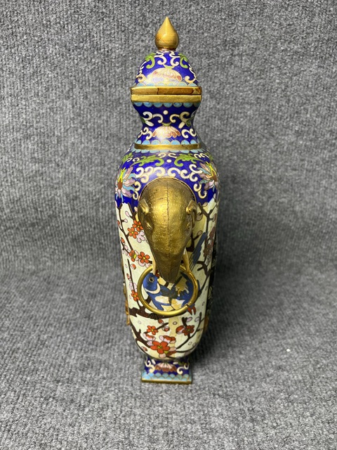 古玩雜項景泰藍賞瓶真品鑒賞圖