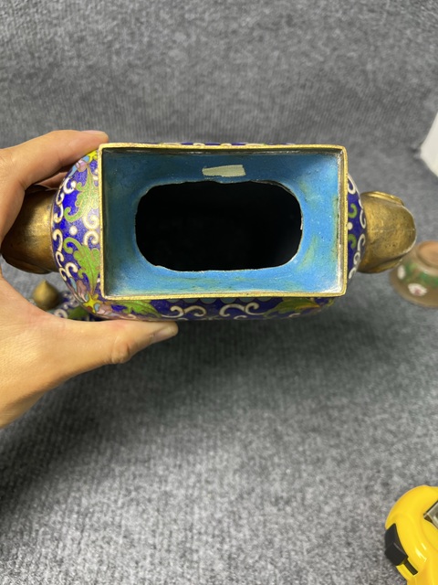 古玩雜項景泰藍賞瓶真品鑒賞圖