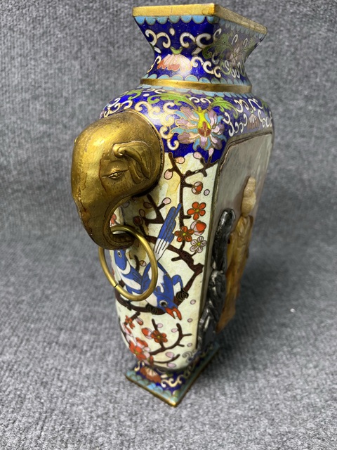 古玩雜項景泰藍賞瓶真品鑒賞圖