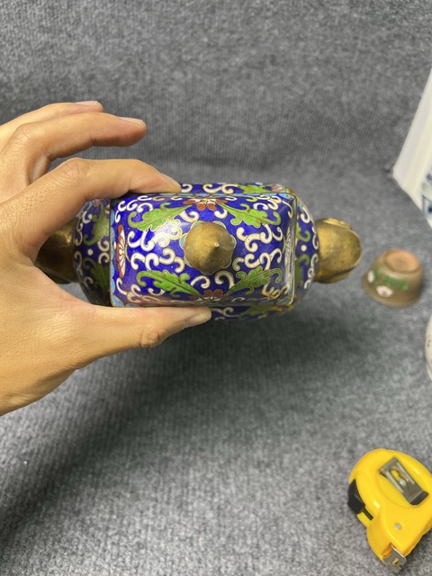 古玩雜項景泰藍賞瓶真品鑒賞圖