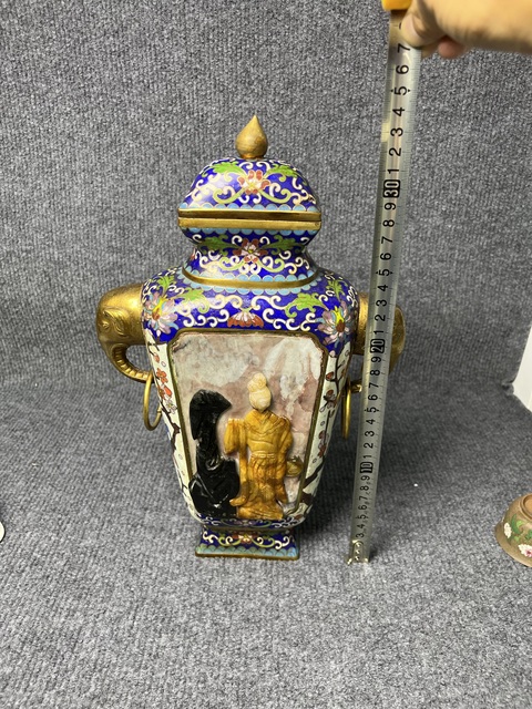 古玩雜項景泰藍賞瓶真品鑒賞圖