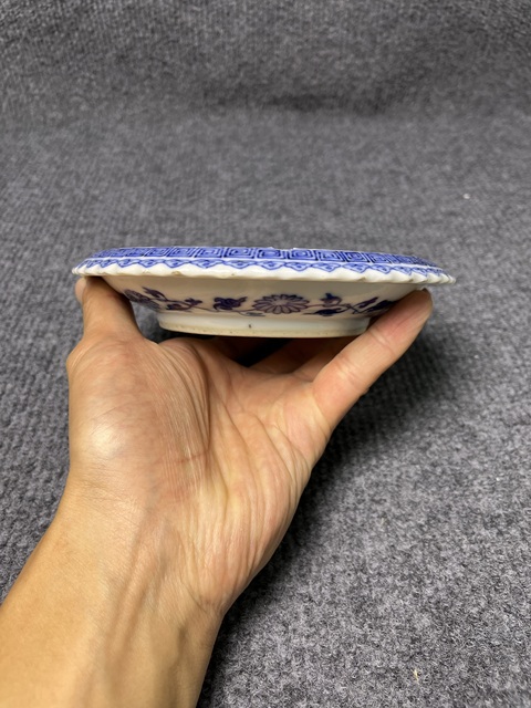 古玩陶瓷青花壽桃紋卷口盤拍賣，當(dāng)前價格3588元