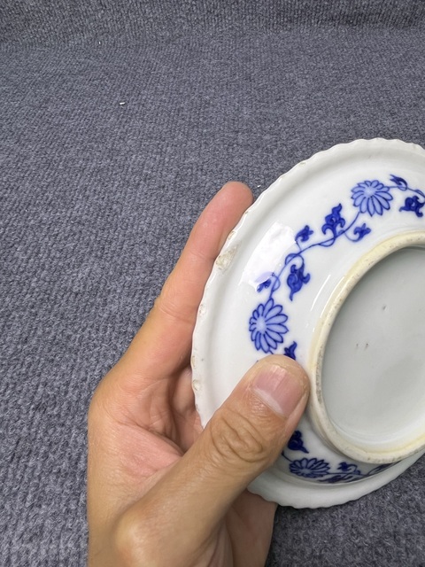 古玩陶瓷青花壽桃紋卷口盤拍賣，當(dāng)前價格3588元