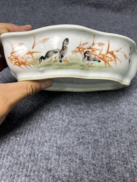 古玩陶瓷粉彩飛鳴食宿旭日東升水仙盆拍賣，當(dāng)前價(jià)格2588元