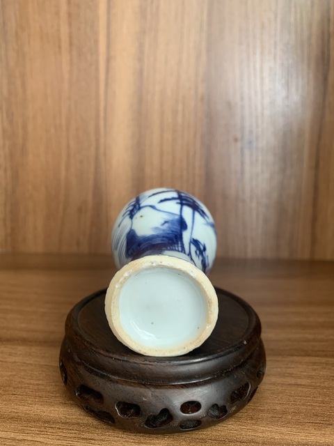 古玩陶瓷清康熙 青花山水人物紋梅瓶拍賣，當前價格3200元