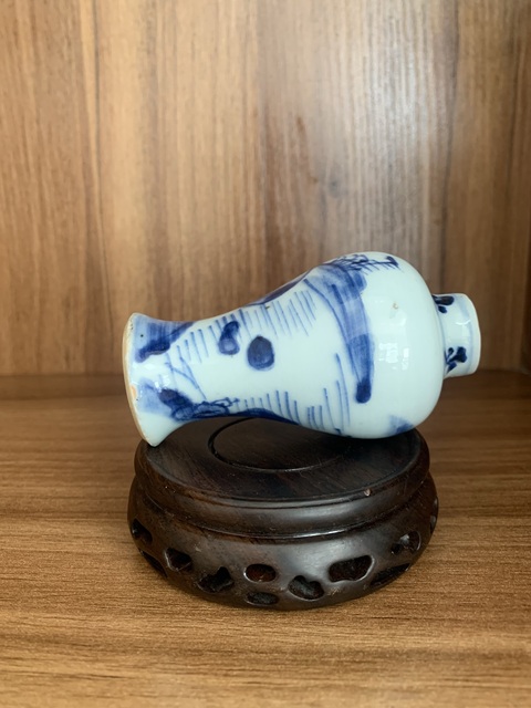 古玩陶瓷清康熙 青花山水人物紋梅瓶拍賣，當前價格3200元