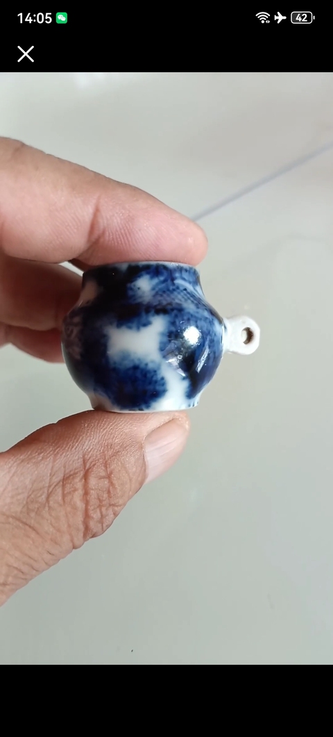 古玩陶瓷鳥(niǎo)食罐真品鑒賞圖