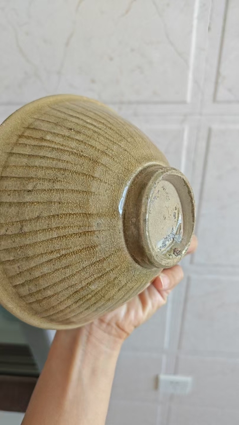 古玩陶瓷同安窯刻花蓖紋青瓷碗真品鑒賞圖