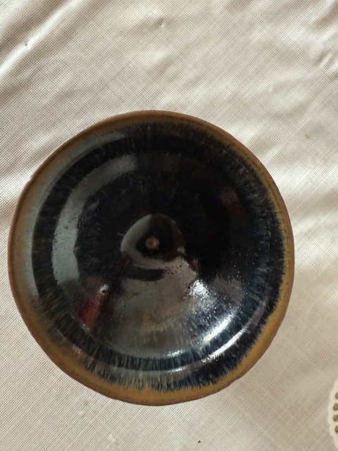 古玩陶瓷宋代建窯系黑釉盞真品鑒賞圖