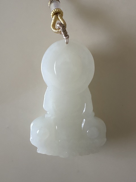 古玩玉器和田玉雕“觀音”掛件真品鑒賞圖