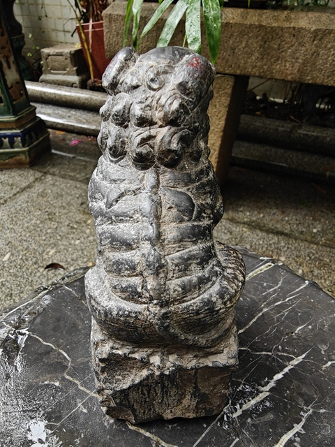 古玩雜項青石獅真品鑒賞圖