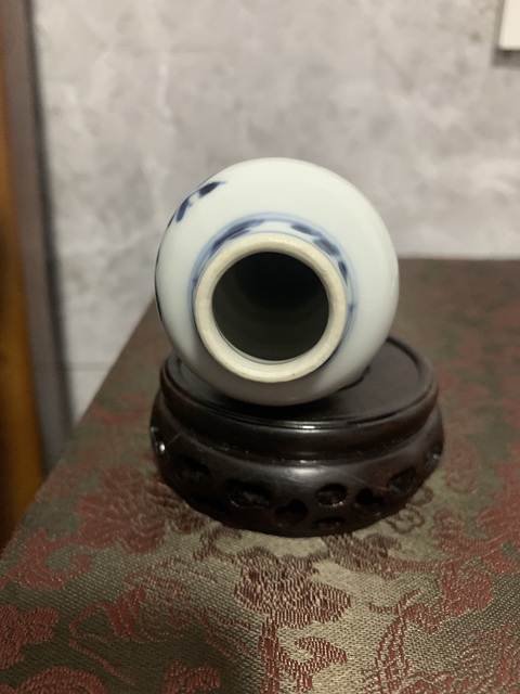 古玩陶瓷康熙 青花花卉紋梅瓶拍賣，當前價格3000元