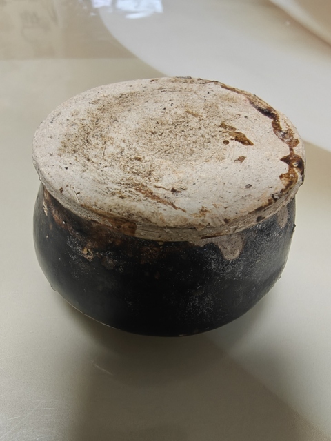 古玩陶瓷磁州窯黑釉四系罐拍賣(mài)，當(dāng)前價(jià)格1288元