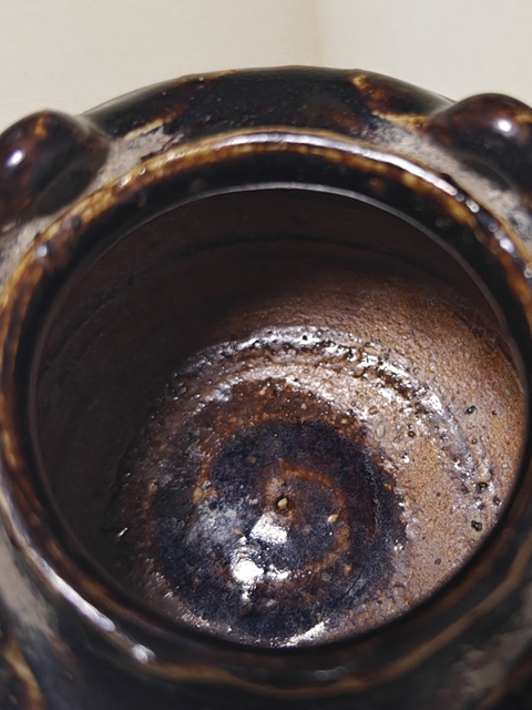 古玩陶瓷磁州窯黑釉四系罐拍賣(mài)，當(dāng)前價(jià)格1288元