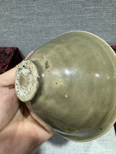 古玩陶瓷耀州窯團菊盞拍賣,當前價格22000元