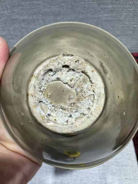 古玩陶瓷耀州窯團菊盞拍賣,當前價格22000元