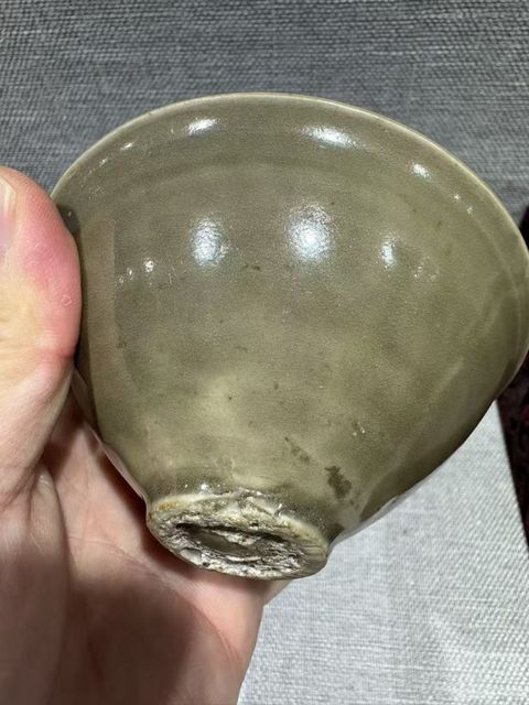 古玩陶瓷耀州窯團菊盞拍賣,當前價格22000元
