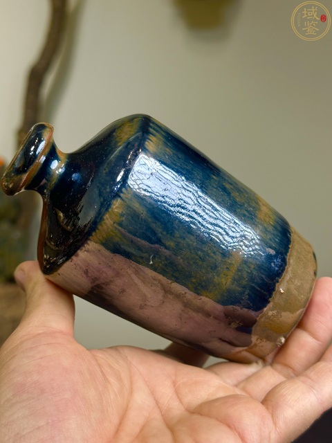 古玩陶瓷窯變黑釉梅瓶真品鑒賞圖