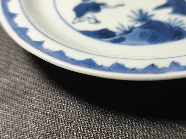 古玩陶瓷青花人物故事紋盤真品鑒賞圖