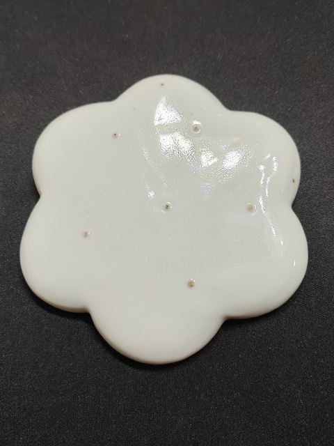 古玩陶瓷白釉調(diào)色盤真品鑒賞圖