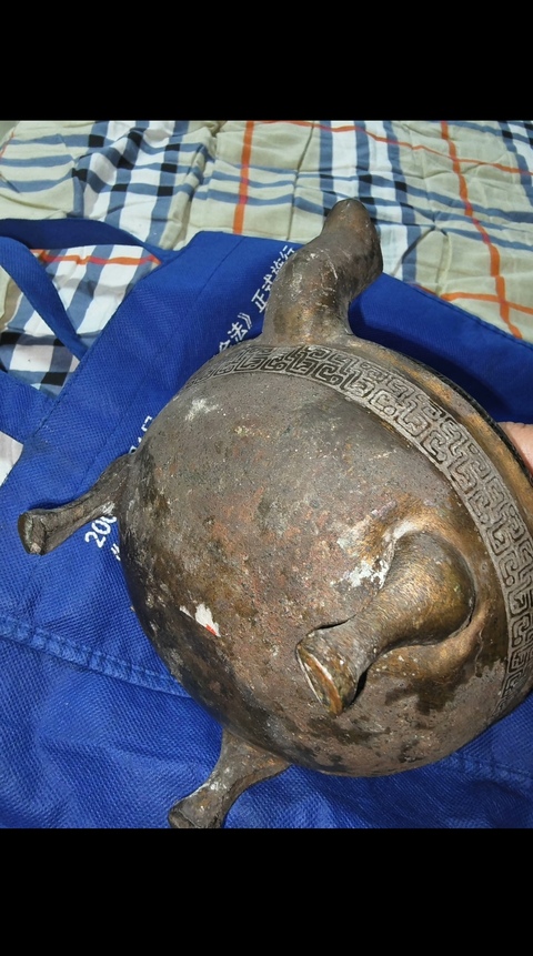古玩銅器蟠虺紋青銅鐎盉真品鑒賞圖