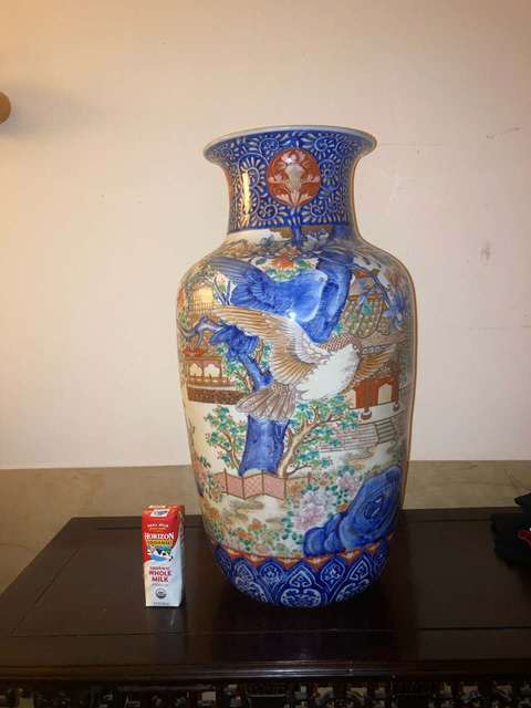 古玩陶瓷青花加彩燈籠瓶真品鑒賞圖