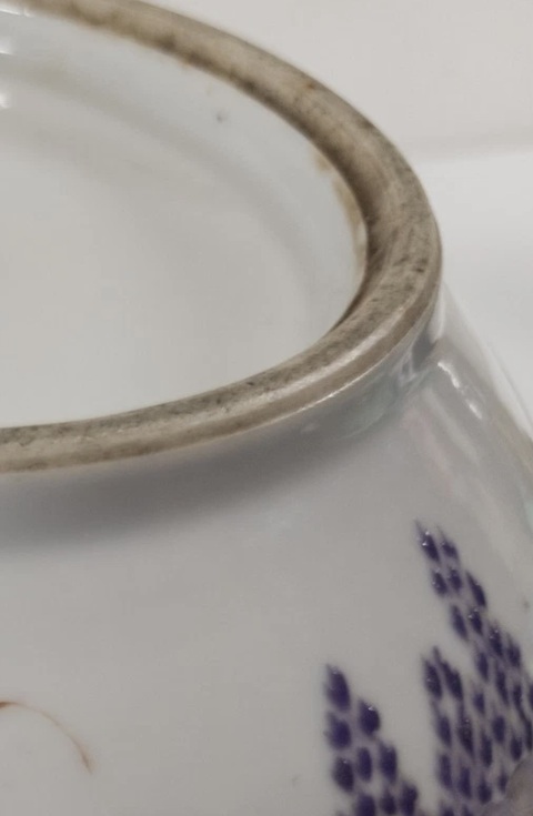 古玩陶瓷粉彩花盆真品鑒賞圖