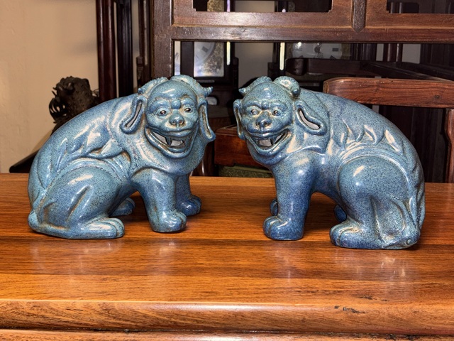 古玩陶瓷爐鈞釉瑞獸真品鑒賞圖