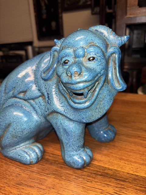 古玩陶瓷爐鈞釉瑞獸真品鑒賞圖