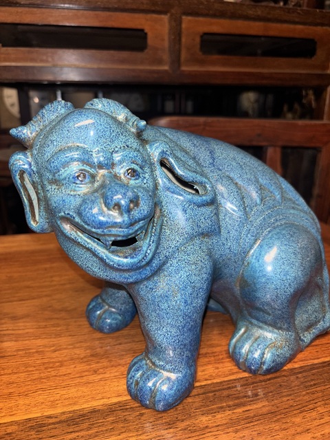 古玩陶瓷爐鈞釉瑞獸真品鑒賞圖