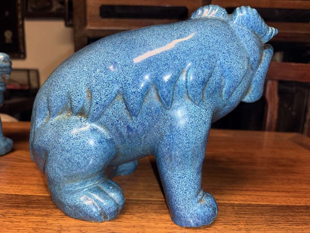 古玩陶瓷爐鈞釉瑞獸真品鑒賞圖