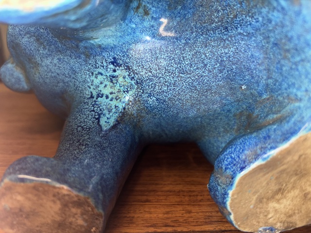 古玩陶瓷爐鈞釉瑞獸真品鑒賞圖