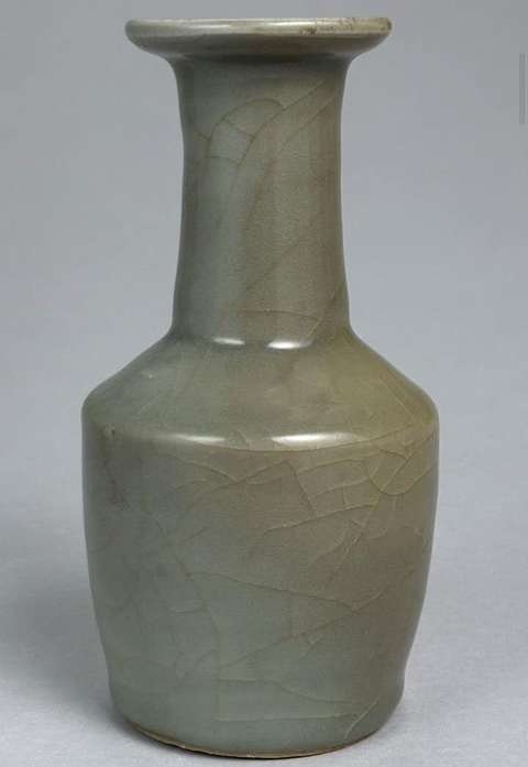 古玩陶瓷龍泉窯紙槌瓶真品鑒賞圖