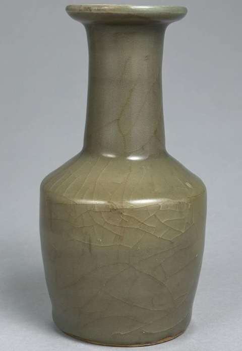 古玩陶瓷龍泉窯紙槌瓶真品鑒賞圖