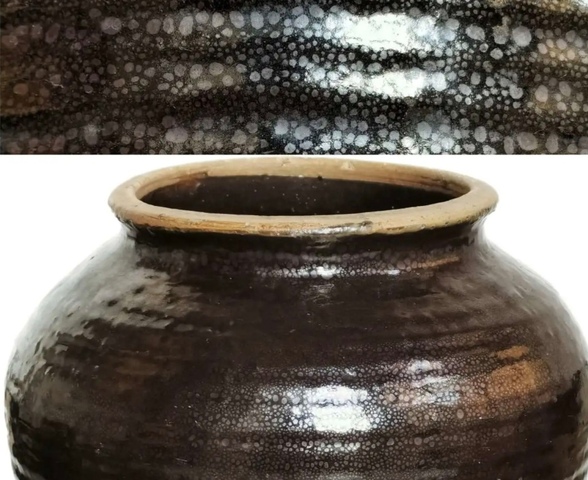 古玩陶瓷油滴缸真品鑒賞圖