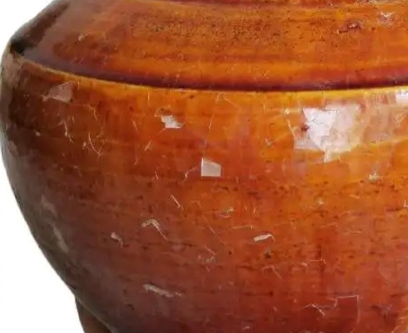 古玩陶瓷黃釉罐真品鑒賞圖