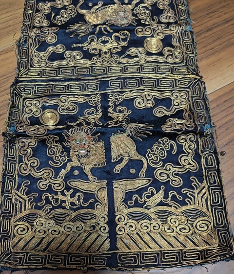 古玩雜項刺繡官補真品鑒賞圖