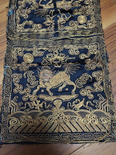 古玩雜項刺繡官補真品鑒賞圖