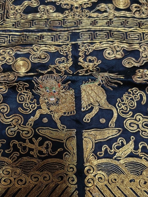 古玩雜項刺繡官補真品鑒賞圖