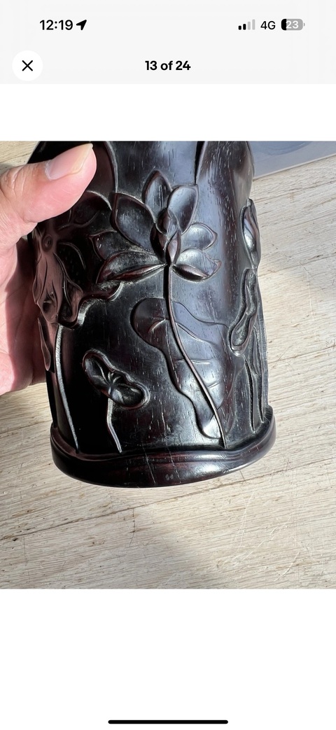 古玩雜項筆筒真品鑒賞圖