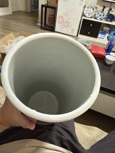 古玩陶瓷藍料礬紅龍紋帽筒真品鑒賞圖