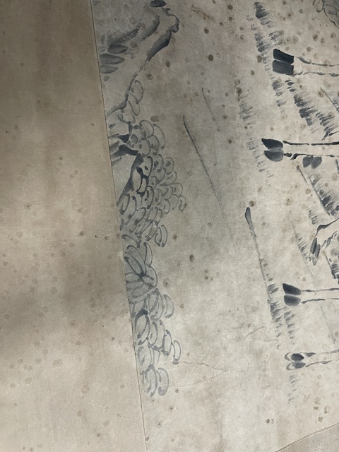 古玩字畫李鱓款松下雙鹿圖立軸真品鑒賞圖