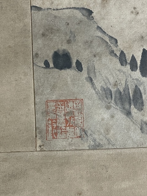 古玩字畫李鱓款松下雙鹿圖立軸真品鑒賞圖