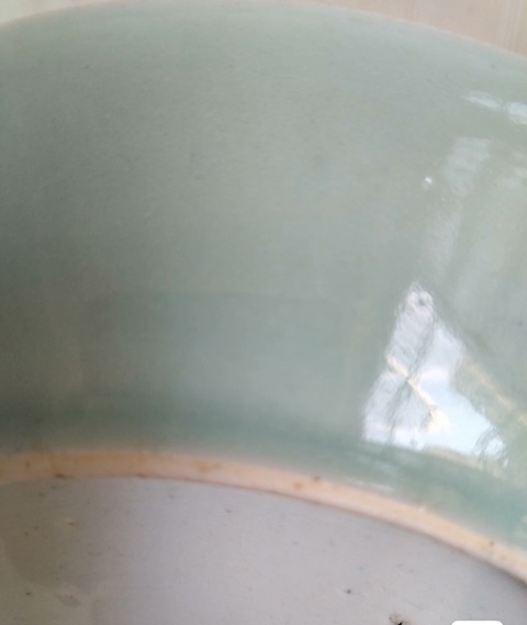 古玩陶瓷豆青釉盤拍賣，當(dāng)前價(jià)格998元