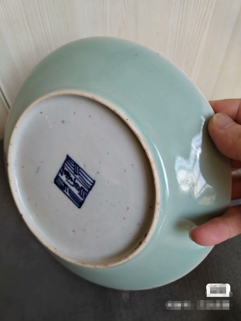 古玩陶瓷豆青釉盤拍賣，當(dāng)前價(jià)格998元