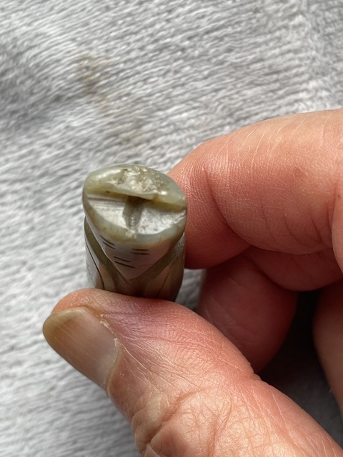 古玩玉器和田玉雕“翁仲”真品鑒賞圖