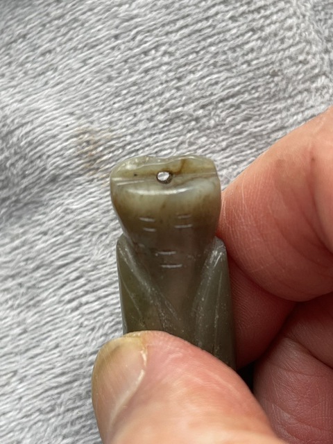 古玩玉器和田玉雕“翁仲”真品鑒賞圖