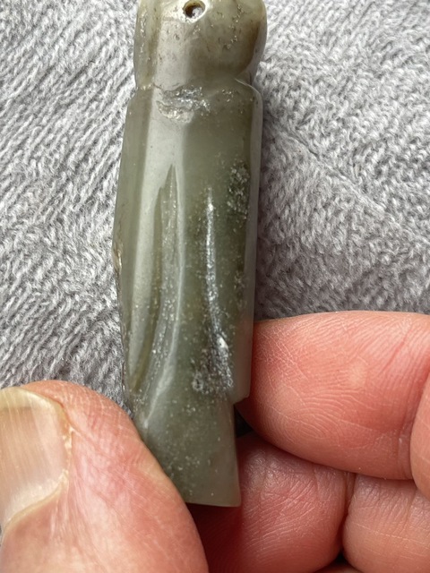 古玩玉器和田玉雕“翁仲”真品鑒賞圖